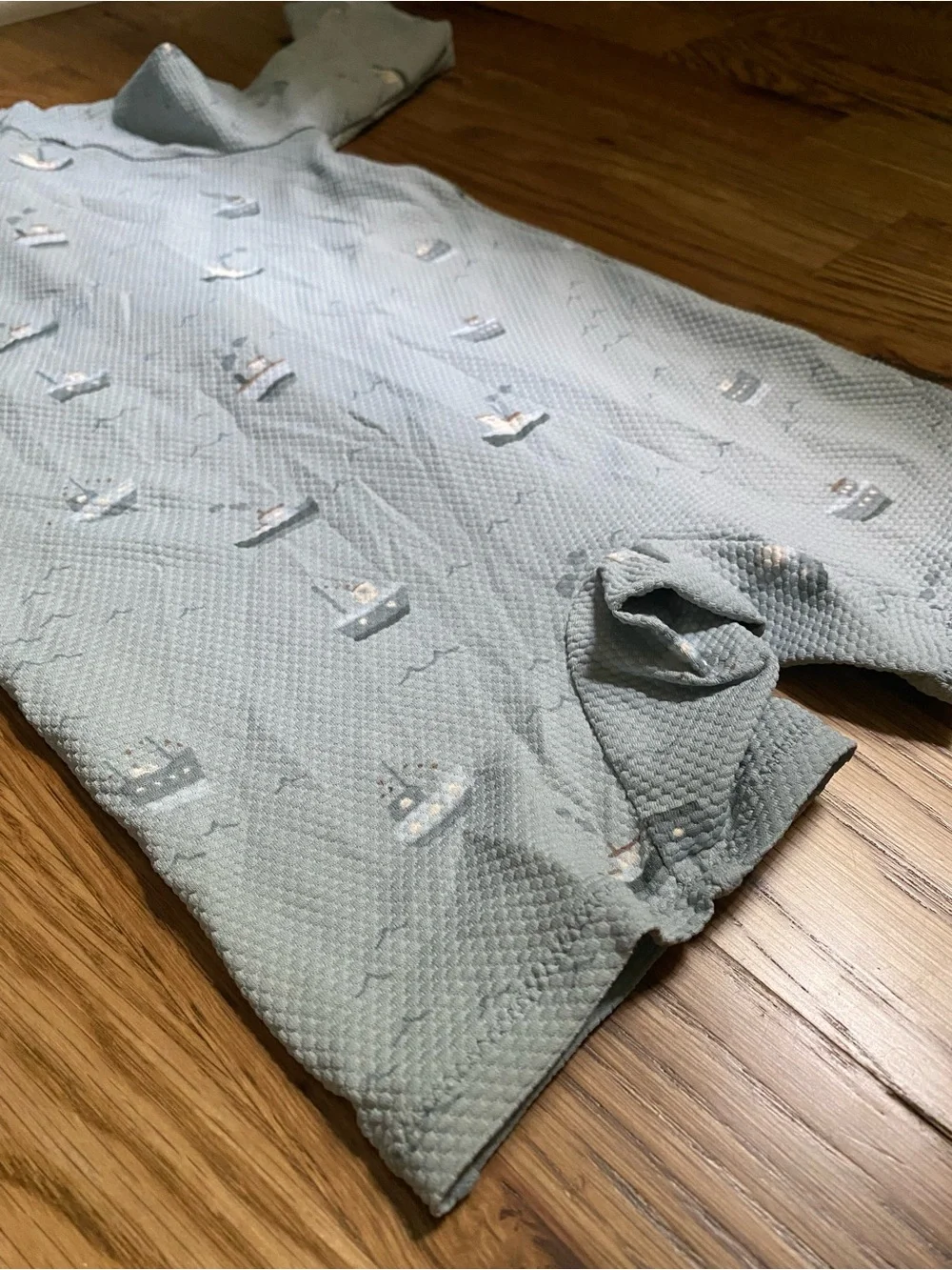 H&M Light Blue Sailboat Print Kids One-Piece Swimsuit